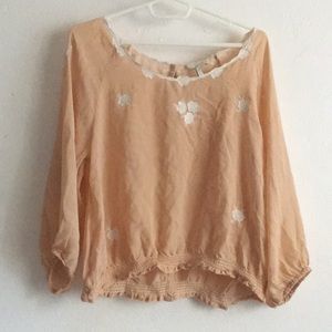 Joie Sheer Peach Blouse